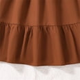 thumbnail image 6 of EnJoCho Girls Summer Dress Children's Girls Long Dress Retro Solid Color Splicing Sleeve Princess Dress Comfortable Casual Dress, 6 of 9
