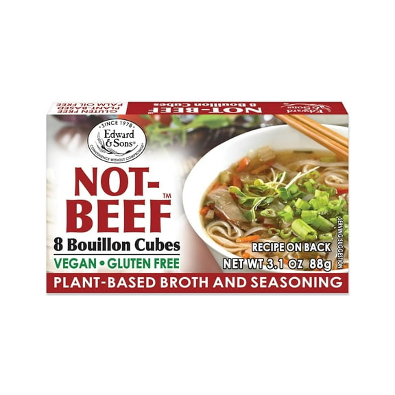 Edward & Sons Not-Beef Bouillon Cubes, 3.1 Ounce Boxes