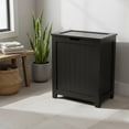 thumbnail image 4 of Redmon Contemporary Wooden Clothes Hamper for Bedroom and Laundry Room, Espresso, 4 of 7