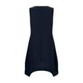 thumbnail image 6 of VBARHMQRT Female Linen Maxi Dress with Sleeves Plus Size Loose Linen/Cotton Sleeveless Maxi Dress with Pockets Solid Color Womens Linen Dresses, 3/4 Length Sleeves Linen Skirt Women, 6 of 8