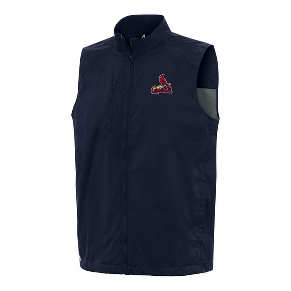 Men's Antigua Navy St. Louis Cardinals Brisk Full-Zip Vest