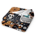 thumbnail image 2 of ZICANCN Throw Blanket Dead Skull Muertos Dark , Couch Ultra Soft Micro Fleece Sofa Bed Camping Travel Blanket for Adults, 80"x60", 2 of 8