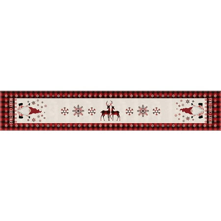 

Christmas Table Runners Home Decoration Christmas Tree Elk Snowman Print Table Runners Linen Insulated Table Decorations