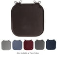 thumbnail image 5 of Memory Foam Chair Cushion-Square 16”x 16.25” Plush Chair Pad with Ties and PVC Dot Backing for Kitchen, Dining Room, or Porch by Lavish Home (Brown), 5 of 8