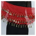 thumbnail image 5 of Dance Hip Scarf Sexy Women Belly Dance Chiffon Skirt Gold Sequins Waist Chain Tassel Belts Clubwear, 5 of 5