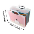 Craft Stationery Expanding File Folder with Handle for Portable ...