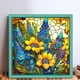thumbnail image 2 of Bordado Algodón Punto Cruz Girasol Con Vitral 14CT 40x40cm, 2 of 9