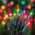 thumbnail image 1 of Guirnalda de luces navideñas YOUNGAR, paquete de 2, 100 incandescentes, 7 m, 1 of 6