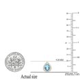 thumbnail image 3 of Dazzlingrock Collection 6X4mm Pear Blue Topaz & Round White Diamond Teardrop Screwback Stud Earrings for Women (0.15 ctw, Color I-J, Clarity I1-I2) in 14K Yellow Gold, 3 of 4