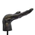 thumbnail image 3 of Benjara Lizzy Tabletop Decorative Hand Sculpture- Black- Bronze Resin 14 Inch, 3 of 5