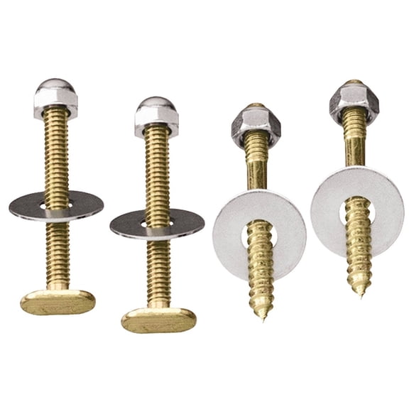 Plumb Pak Toilet Bolt and Screw Set Chrome Plated Brass