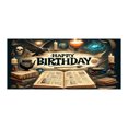thumbnail image 1 of Halloween Garage Banner Weird Decorations Spine Design Cloth Material Large Size Weather Resistant Easy to Install for Halloween Party Atmosphere Enhancement, 1 of 1