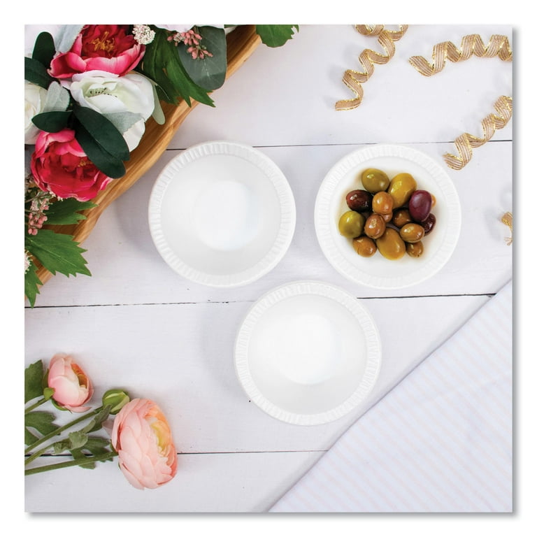 Non-Laminated Foam Dinnerware, Bowl, 5 oz, White, 125/Pack, 8 Packs/Carton Non-Laminated Foam Dinnerware, Bowl, 5 oz, White, 125/Pack, 8 Packs/Carton
