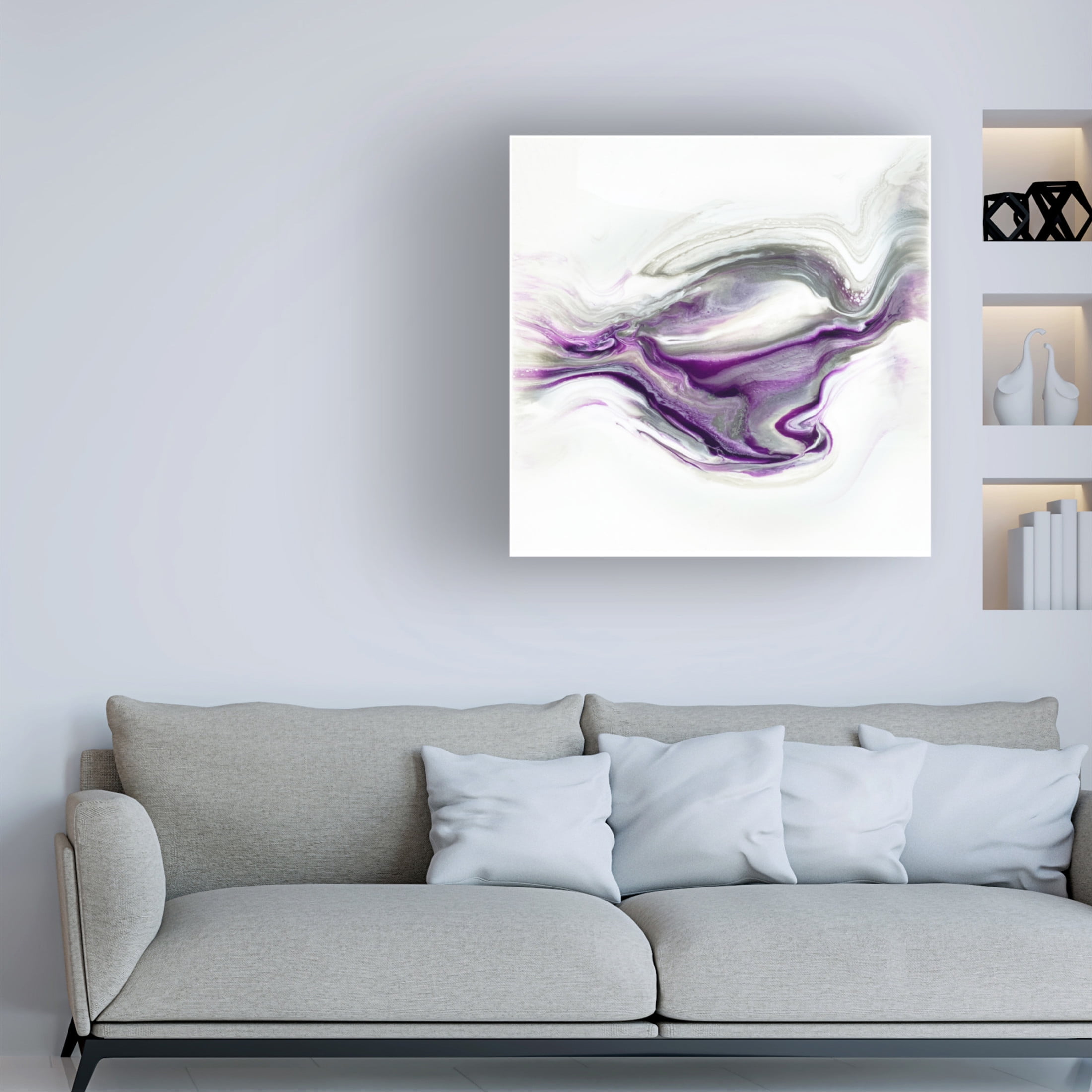 Trademark Fine Art Alyson Storms Purple Granite Canvas Wall Art