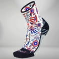 thumbnail image 2 of Zensah Independence Doodle Socks (Mini Crew) M / White, 2 of 3