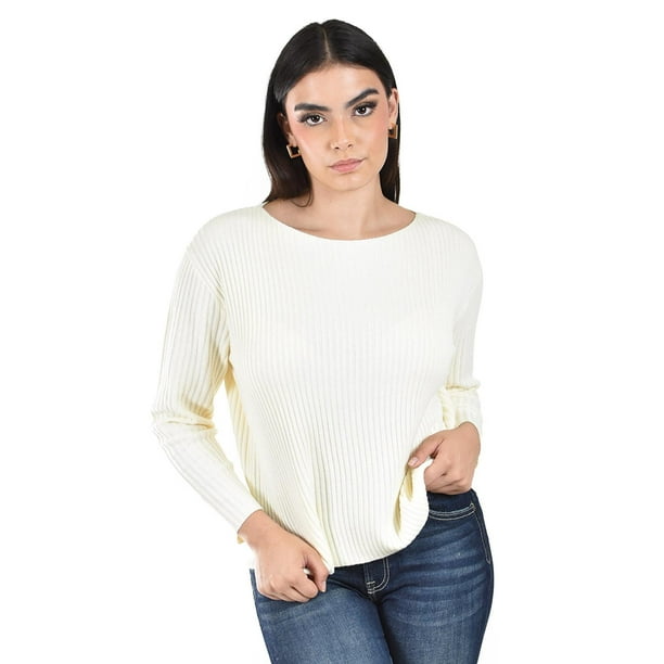 Sueter de cuello barco Roman Fashion /Juvenil, 4013 (Hueso) beige G