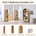 thumbnail image 6 of IFGET 71" Tall Arched Shoe Storage Cabinet, 3 Adjustable Shelves, 7-Tier Freestanding Open Display Shoe Closet Shelf Organizer, 6 of 6