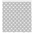 thumbnail image 3 of Ambesonne Garden Shower Curtain, Leaves Circles, 69"Wx75"L, Grey White, 3 of 5