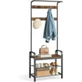 thumbnail image 1 of VASAGLE Coat Rack, Hall Tree with Shoe Bench for Entryway, Entryway Bench with Coat Rack, 4-in-1, Rustic Brown and Black, 1 of 5