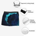 thumbnail image 5 of Kdxio Men's Boxer Briefs with Blue Marble And Gold Print - Comfortable and Breathable Underwear for Everyday Wear, 5 of 7