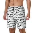 thumbnail image 2 of Balery Fish Bones Mens Swim Trunks Swim Shorts for Men Quick Dry Inseam Beach Shorts with Compression Liner Pocket-, 2 of 9