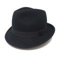 thumbnail image 1 of Men’s Wool Fedora Hat | York Black Crushable Snap Brim Wool Felt by Silver Canyon, 1 of 1