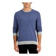 thumbnail image 1 of CLUBROOM Chandail-Over Classique à Manches Longues Col Rond Motif Surélevé Marine pour Hommes G, 1 of 3
