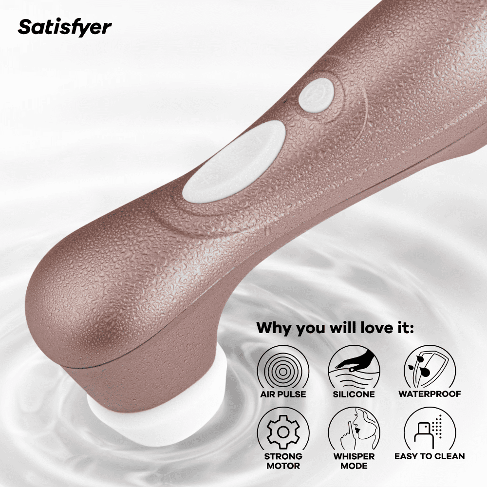 Satisfyer Pro 2 Air-Pulse Clitoris Stimulator - Non-Contact Clitoral  Sucking Pressure-Wave Technology, Waterproof, Rechargeable (Rose Gold)