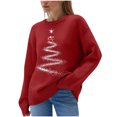 thumbnail image 2 of LVHAOGJOB Christmas Sweaters for Women Long Sleeve Tops Warm Winter Womens Blouse Graphic, 2 of 6