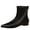 Black, variant on Women's Fashionable Casual Versatile Solid Color Pointed Toe British Style Low-Heeled Ankle Boots White 9.5