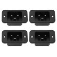 thumbnail image 1 of C14 Panel Mount Plug Adapter AC 250V 10A 3 Pins IEC Inlet Module Plug Power Socket Straight 4pcs, 1 of 4
