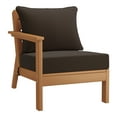 thumbnail image 3 of WestinTrends Avalon Outdoor Patio HDPE Sectional Sofa with Patio Cushions, Teak/Brown, 3 of 5