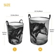 thumbnail image 3 of Balery Running Horse Cesta de ropa redonda con asas, impermeable, independiente, para ropa, juguetes, dormitorio y familia-Small, 3 of 6