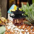 thumbnail image 3 of OULII Aquarium Landscape Ornament Hexagonal TwoLayer Design for Mini Garden Black Plastic 1Pcs, 3 of 7