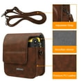 thumbnail image 3 of Case for Fujifilm Instax Mini 70, Fintie PU Leather Bag Cover with Removable / Adjustable Strap, Brown, 3 of 7