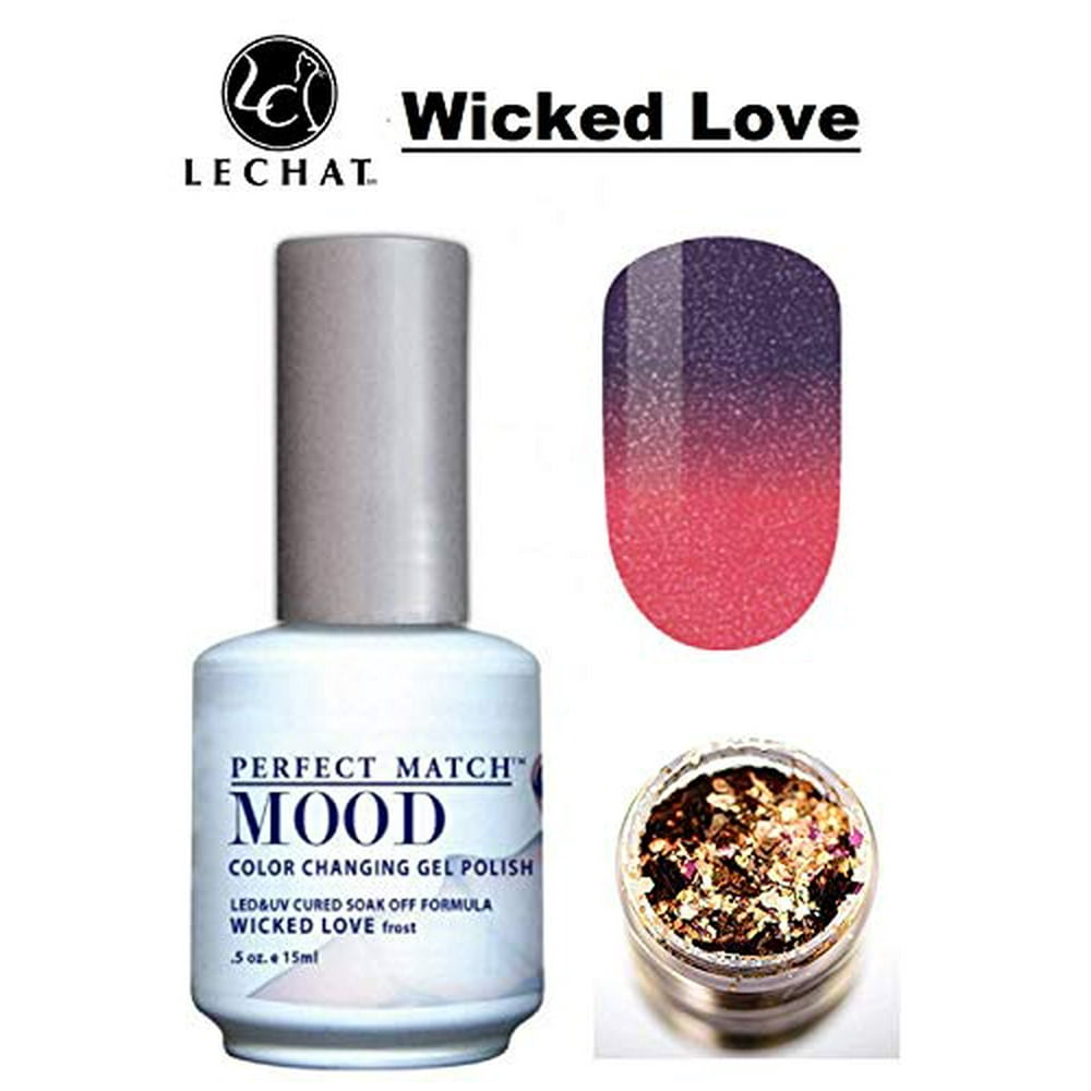 LeChat Perfect Match Mood Color Changing Gel Polish (with Nail Glitter