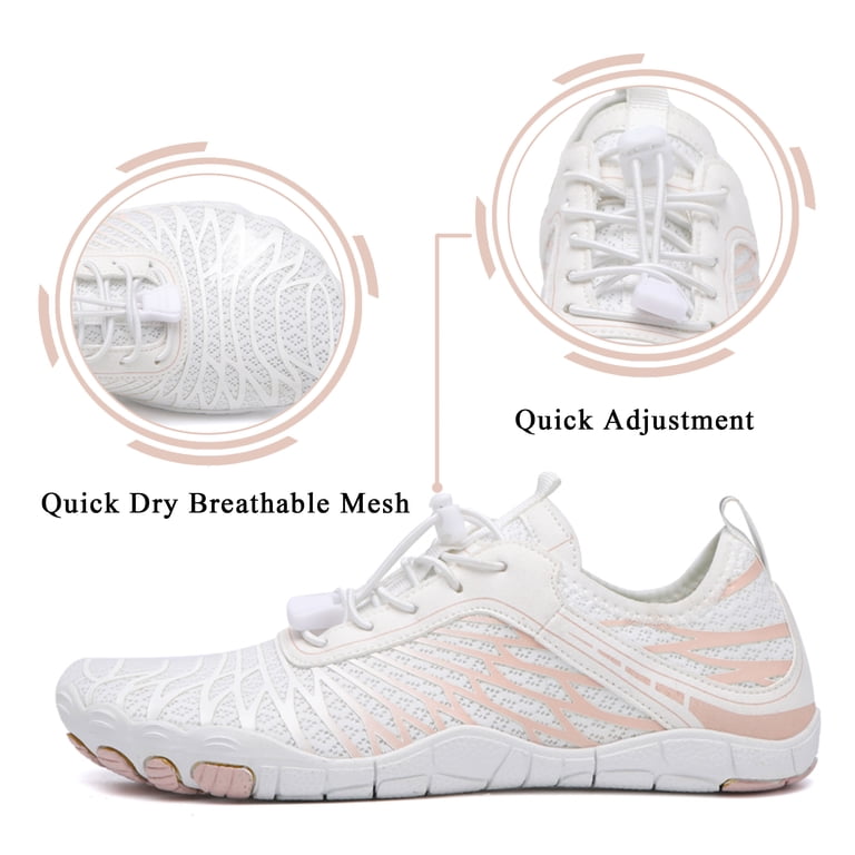 Tide Shoes ホワイト/アクア シューズ Stepedia Women's Water Shoes, Quick-Dry Aqua Shoes, White, Size