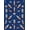 Blue Orange Multicolor, Pattern 18, variant on ODIKA 8'x10' Washable Area Rug Non-Shedding, Easy Care, Themed Navigation Chart Stars Connected Paths Starry Galaxy for King Size Bedroom Under Bed, Master Suite