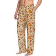 thumbnail image 6 of Logiee Fall Autumn Print Pajama Pants for Men,Men’s Pajama Bottoms,Mens PJ Pants with Pockets & Button Fly-Small, 6 of 6