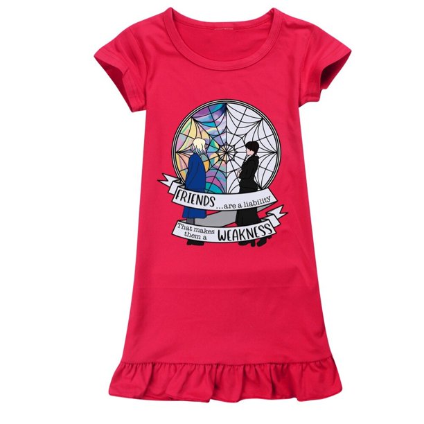 Nuevo vestido de algodón para niñas, ropa de verano para niños, conjunto completo, vestido informal con estampado de dibujos animados zhangyuxiang LED