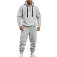 thumbnail image 2 of MLQIDK Mens Big and Tall 2 Piece Set Workout Gym Fleece Zip up Hoodie and Sweatpants Athletic Track Suits Winter Casual Sweatsuits Jogging Sweat Suits Lounge Outfit Beige XL, 2 of 6