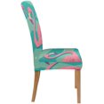 thumbnail image 3 of RYLABLUE Housse de Chaise Extensible Flamant Rose Protection de Siège pour Salle à Manger Hôtel Mariage Lot de 4, 3 of 5
