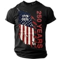 thumbnail image 2 of Men's Fun Graphic Tees American Flag Patriotic T-Shirts Short Sleeve 4th of July Shirt Crewneck Summer Workout Tops,Black,XXXL, 2 of 4