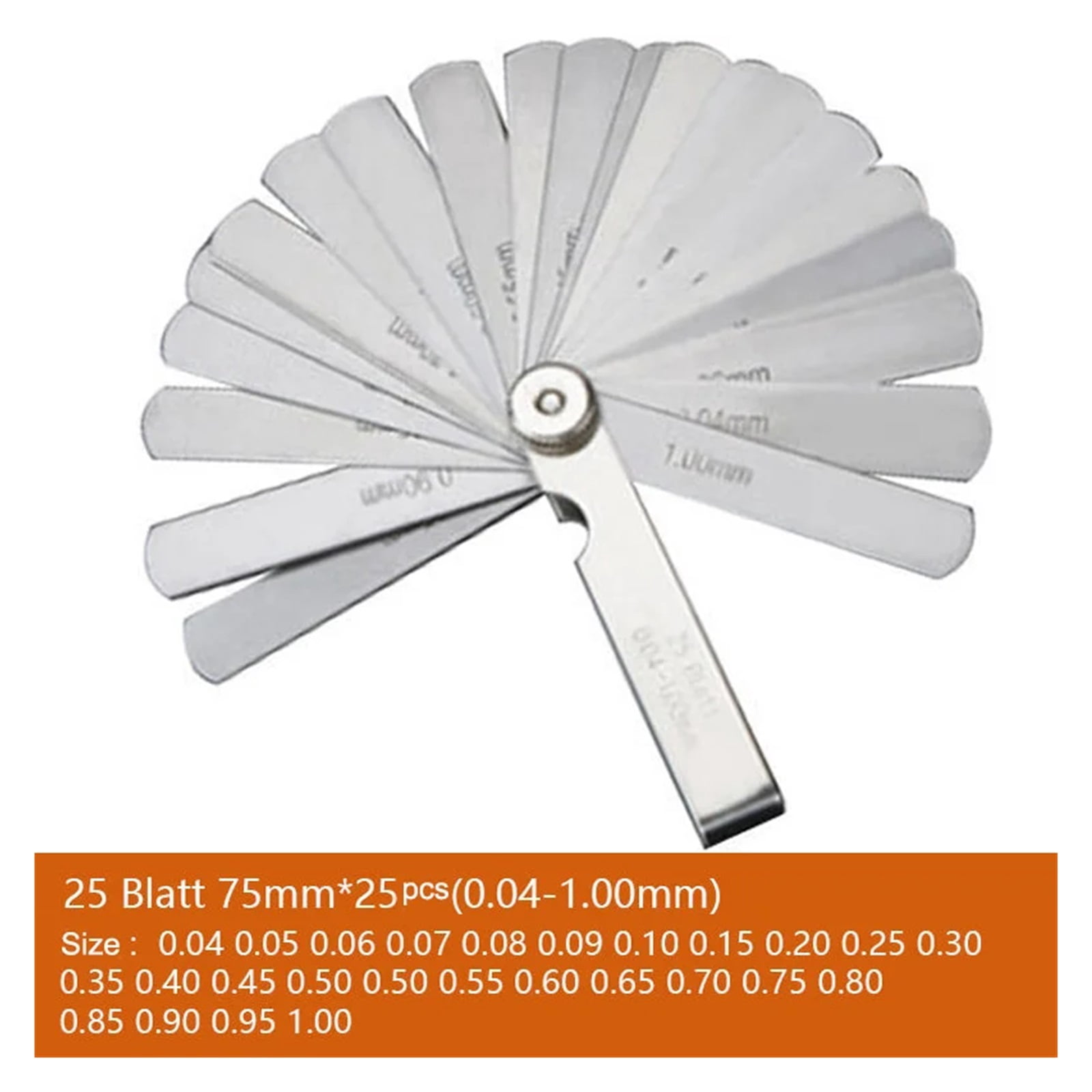 14/16/25/26/32Blades Metric Thickness Gage Set Tappet Valve Feeler Gauge/metric With Brass Measuring Range 0.04mm - 0.88mm ,Easy Identification