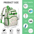 thumbnail image 4 of Watercolor Flower Pattern Student Backpack Spacious Adjustable Straps Chest Buckle Water-resistant Lightweight School Backpack for Student and Students, 4 of 6
