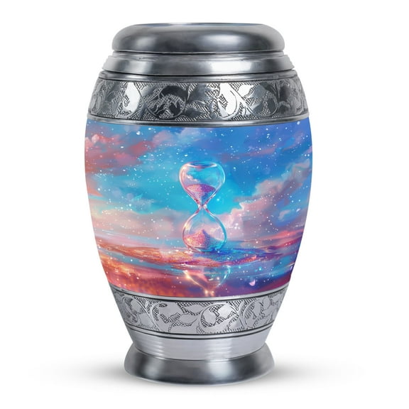 Cosmic Hourglass Urn For Adult Ashes Male & Female - Memorial Urn Small - Unique Keepsake Urn For Adult Female Ashes - Decorative Small Urn 3 Inch, 1 Pc
