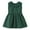 Dark Green, variant on Zecgelong Summer New Dress For Baby Girls Solid Color Sleeveless Ruffle Neckline Dress With Bowknot And Pleated Open Back Design. Girls Dress For Kids Size 18-24 Months Green