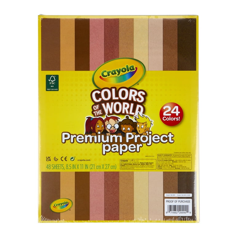 Colors of the World Premium Project Paper, 8.5 x 11, 24 Assorted Colors, 48/Pack Colors of the World Premium Project Paper, 8.5 x 11, 24 Assorted Colors, 48/Pack