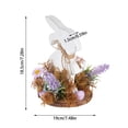 thumbnail image 3 of TIELUTT Easter Bunny Decoration Wooden Table Centerpiece Rabbit Easter Tabletop Spring Decoration Flute Ornament Special Christmas Ornament Ornament Packs Daughter Christmas Ornament Ornament Set wit, 3 of 8