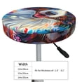 thumbnail image 4 of KLL Oil Painting Sunflower Puppy Round Bar Chair Cushion Cover 14 inch ,Bar Stool Protector with Elastic, Soft Washable, 4 of 6